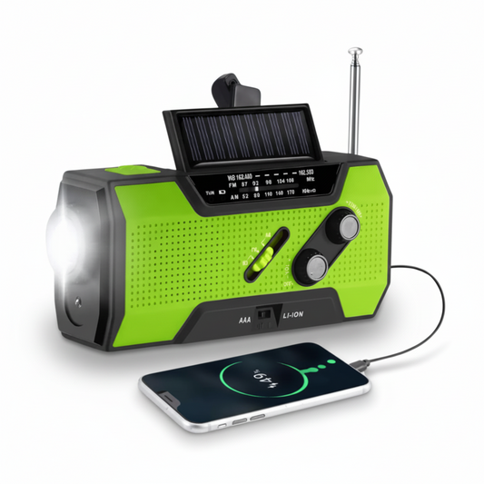 Compact Solar Powered Weather Radio Charger - Lusomart