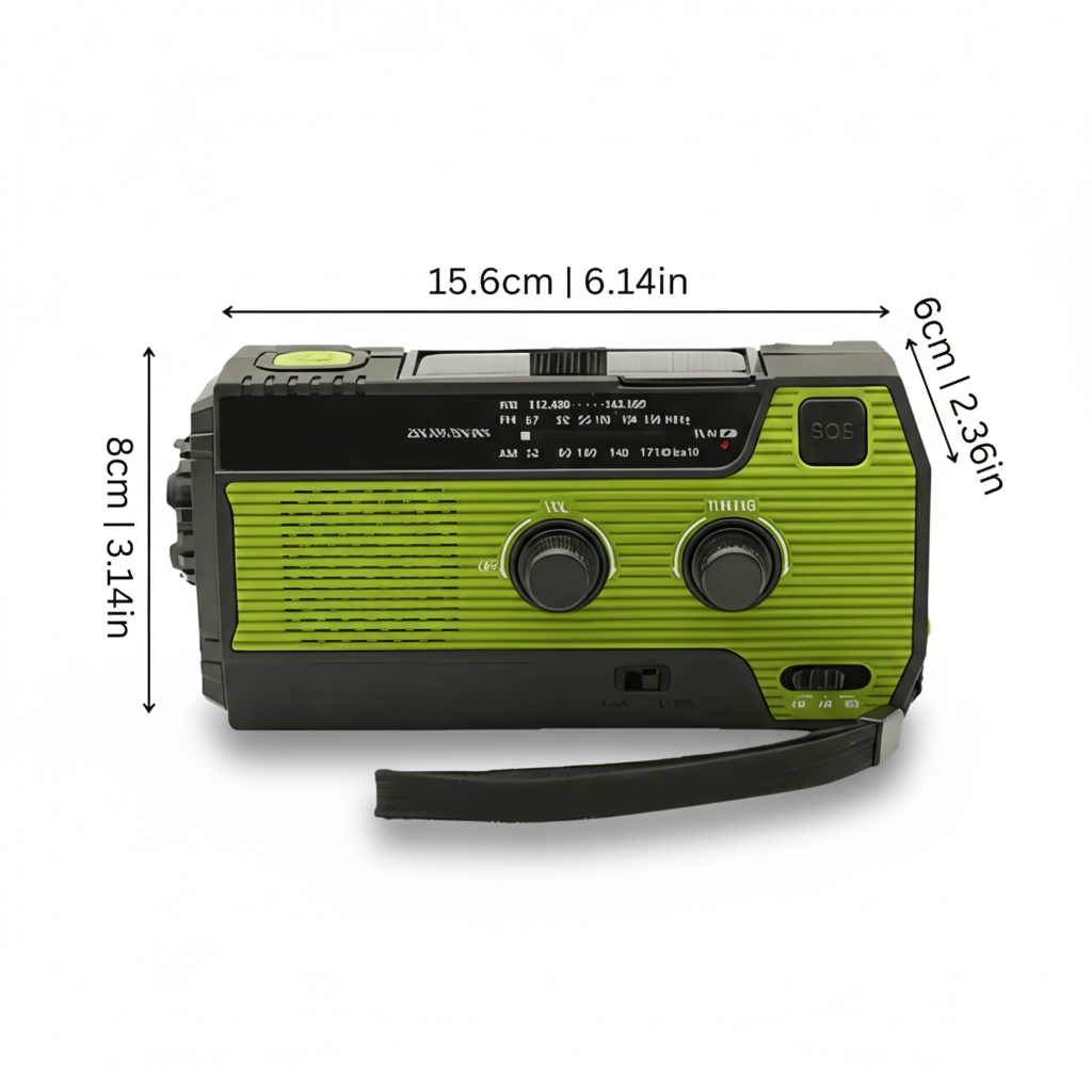 Compact Solar Powered Weather Radio Charger