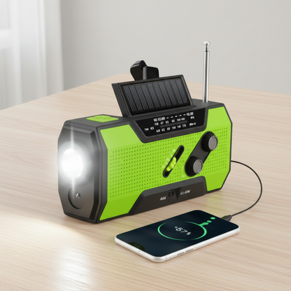 Compact Solar Powered Weather Radio Charger
