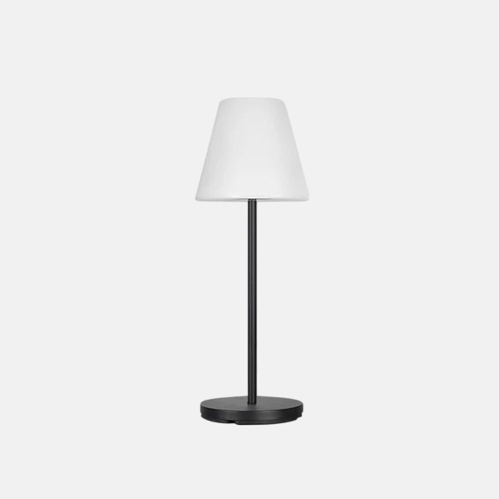 Modern Black Floor/Table Lamp Metal Acrylic Hooded Bedroom-2