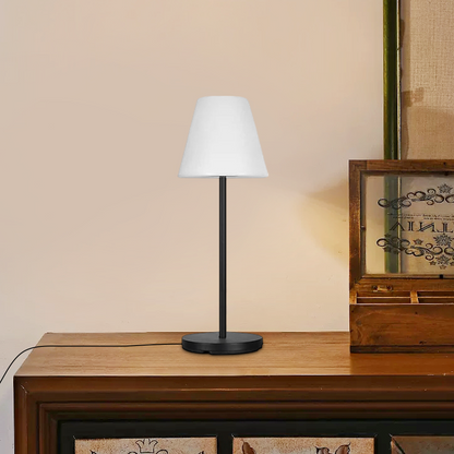 Modern Black Floor/Table Lamp Metal Acrylic Hooded Bedroom-1