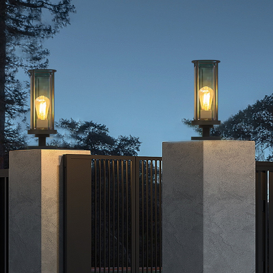 Stylish Garden Floor Lamp with Slim Black Frame - Lusomart