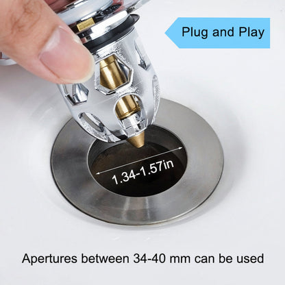 Easy Clean Stainless Steel Bathroom Sink Plug