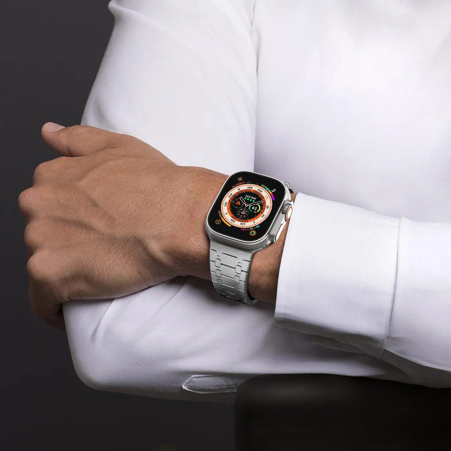 Stainless Steel Double Link Watch Band