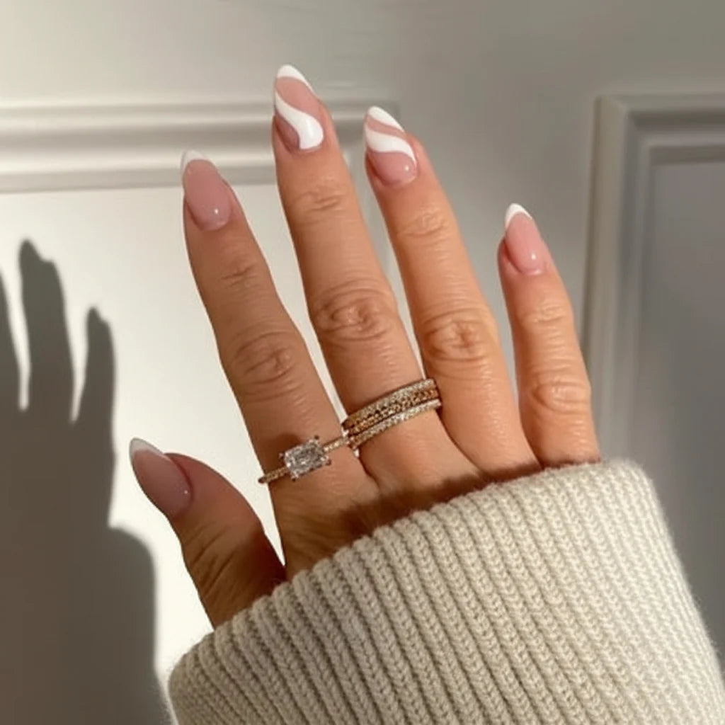Simple Silver Stacking Ring with Cubic Zirconia Stone