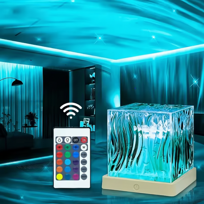 Colorful LED Nightlight Crystal Projector Lamp - Lusomart