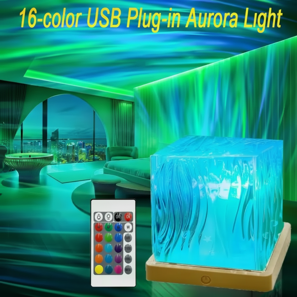 Colorful LED Nightlight Crystal Projector Lamp