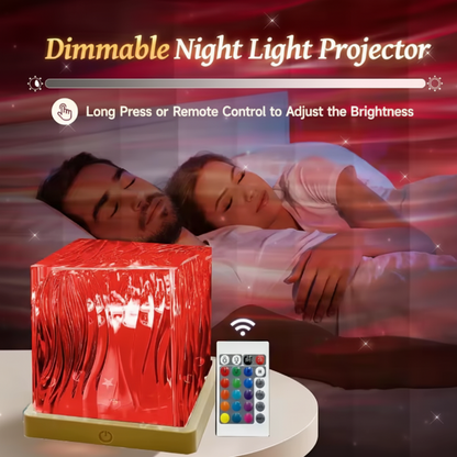 Colorful LED Nightlight Crystal Projector Lamp