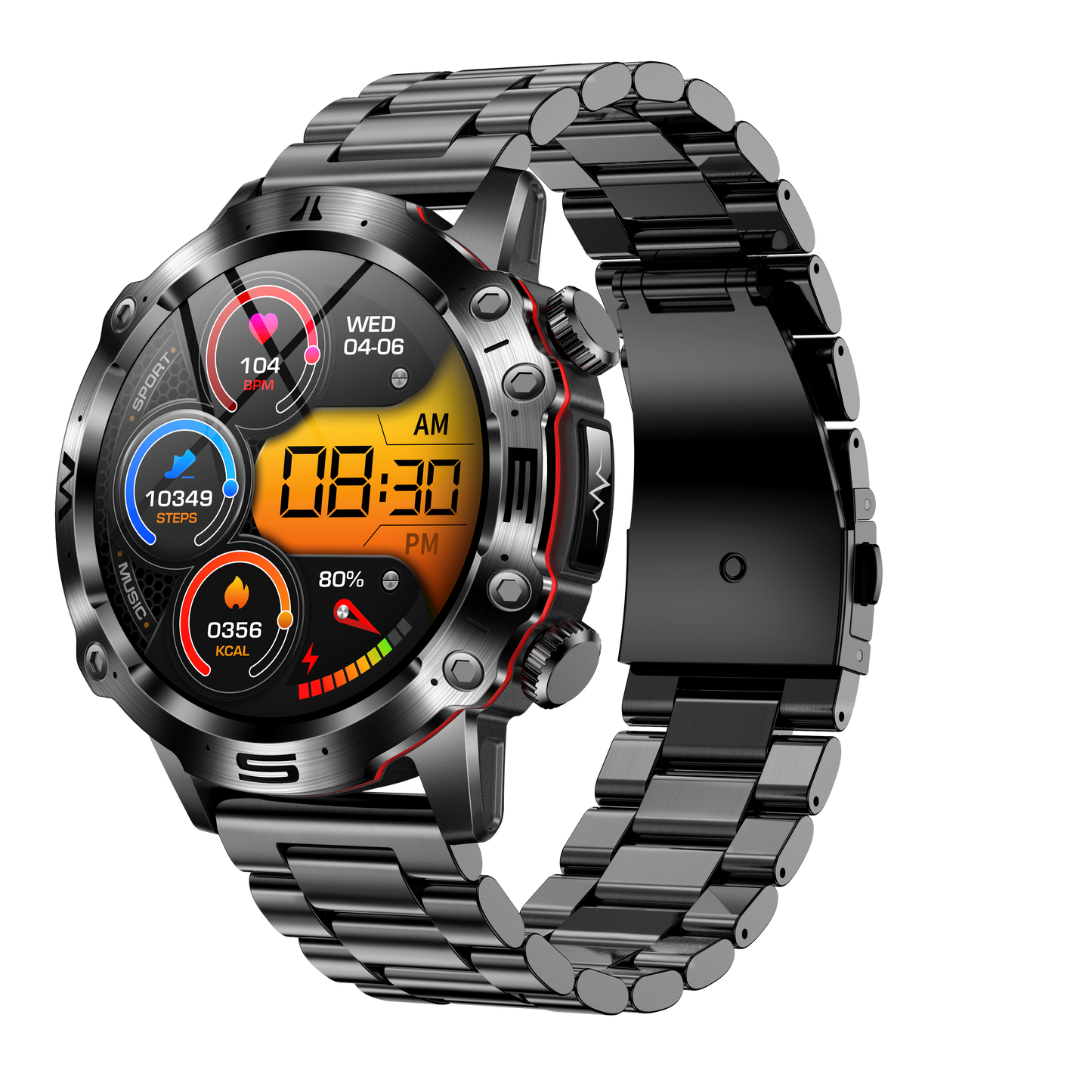 Fitness Tracker Watch with ECG and Health Monitoring
