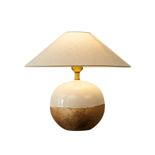Stylish Table Lamp with Rounded Metal Base - Lusomart