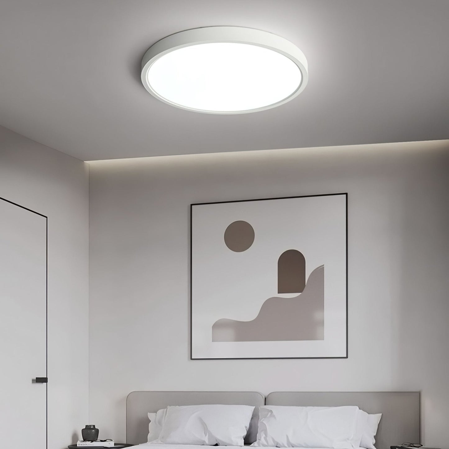 AcryLite | Sleek Modern Flush Mount Ceiling Light Fixture with Soft LED Glow 3