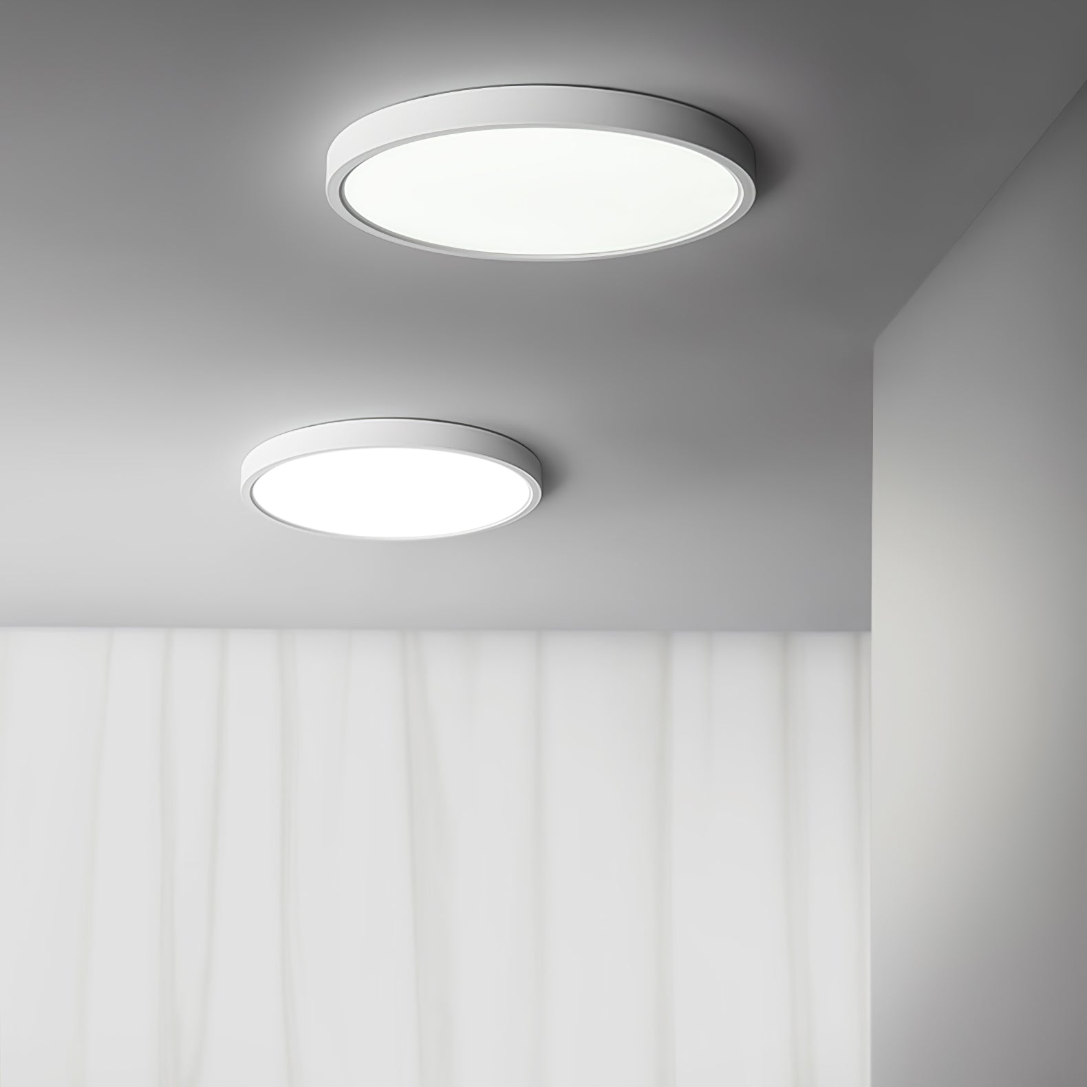 AcryLite | Sleek Modern Flush Mount Ceiling Light Fixture with Soft LED Glow 4