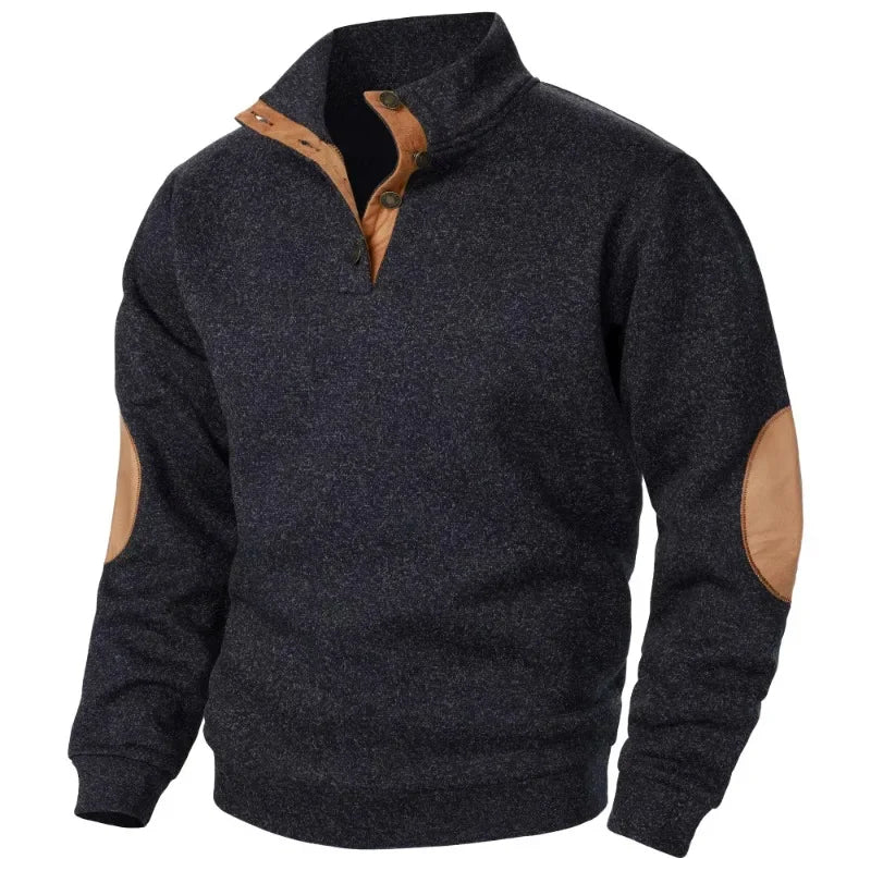 Relaxed Fit | Soft Men's V-Neck Casual Sweatshirt - Lusomart
