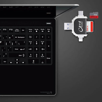 Compact 4-in-1 USB Card Reader