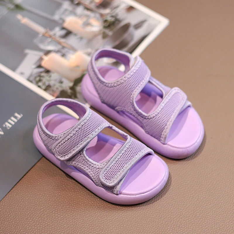 Breathable Kids' Sandals for Boys and Girls - Comfy and Chic Design in Purple 2