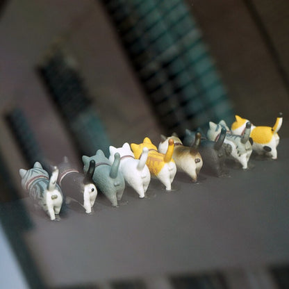 Adorable Cat Decor | 9-Piece Rotating Head Car Decoration Set – Fun and Whimsical Interior Accessory 3