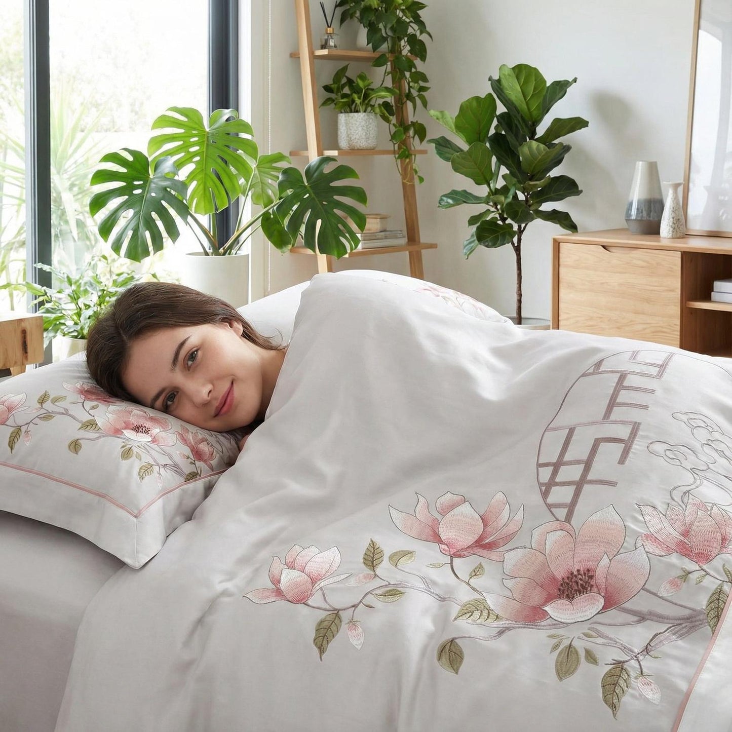 Luxury Bedding Set With Beautiful Embroidery Design