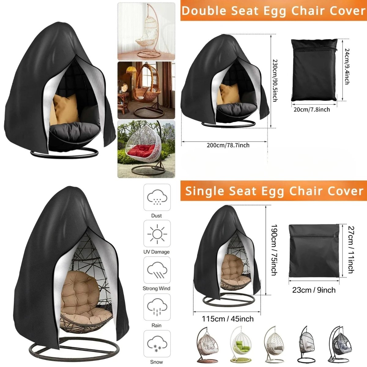 AegisCover | Durable All-Weather Protective Cover for Hanging Chairs 7