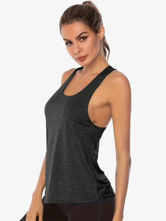 Moisture Wicking Athletic Women's White Tank Top - Lusomart
