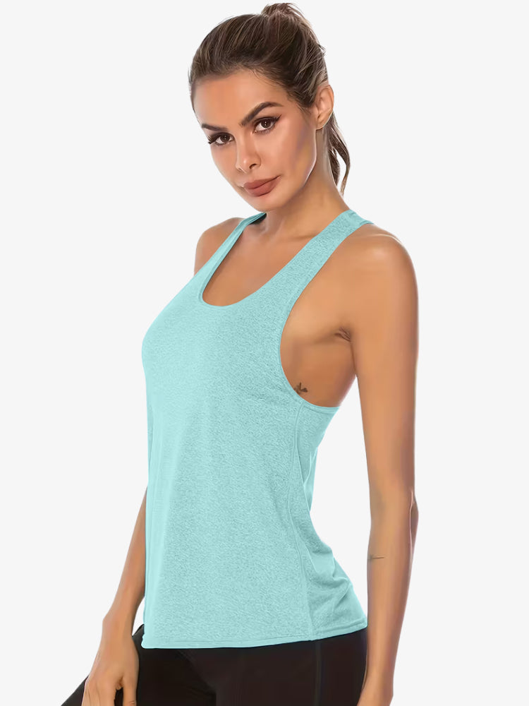 AeroFit | Stylish Quick-Dry White Women's Tank Top for Active Wear 4