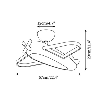 AeroLight | Playful Colorful Airplane Ceiling Lamp for Kids Room 3