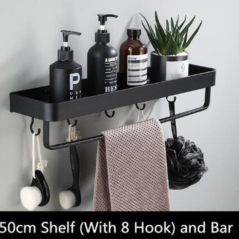AeroShelf – Black Space Aluminum Wall Shelf for Modern Minimalism 15