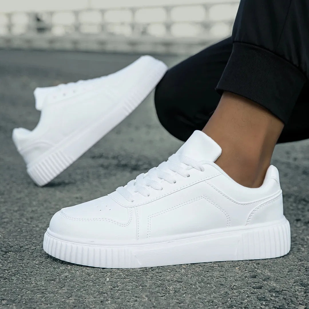 AeroStride | Stylish Lightweight Men's Casual Sneakers in White and Blue 1