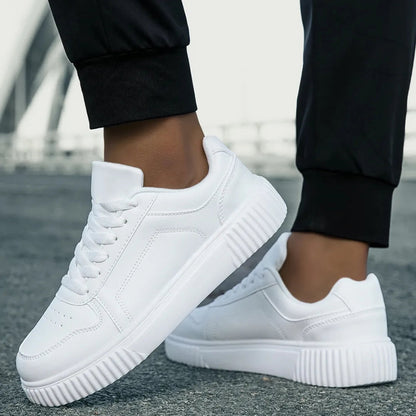 AeroStride | Stylish Lightweight Men's Casual Sneakers in White and Blue 2