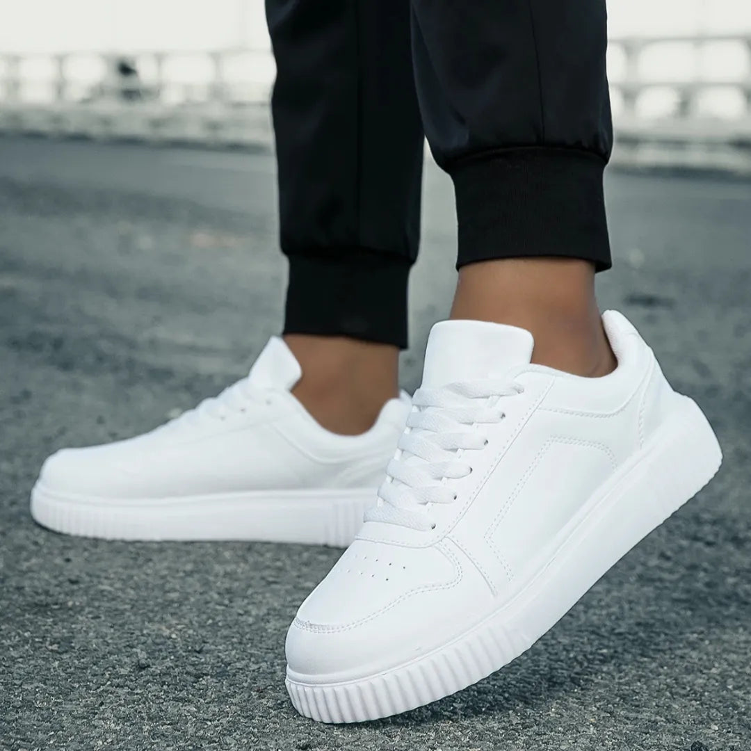 AeroStride | Stylish Lightweight Men's Casual Sneakers in White and Blue 3