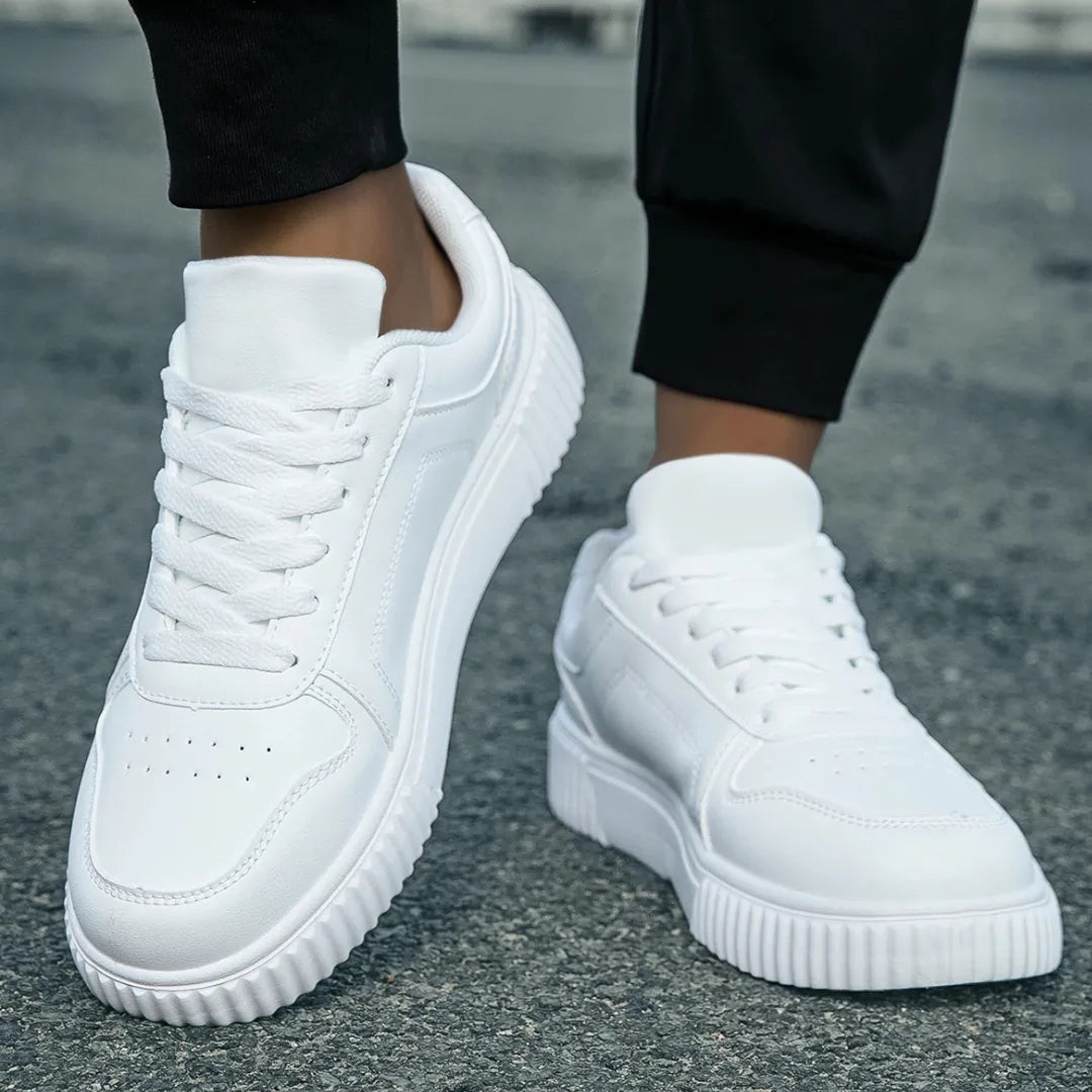 AeroStride | Stylish Lightweight Men's Casual Sneakers in White and Blue 4