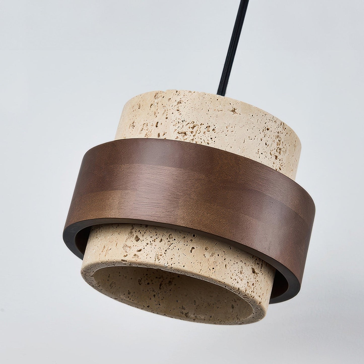 Natural Stone Wooden Island Pendant Lighting