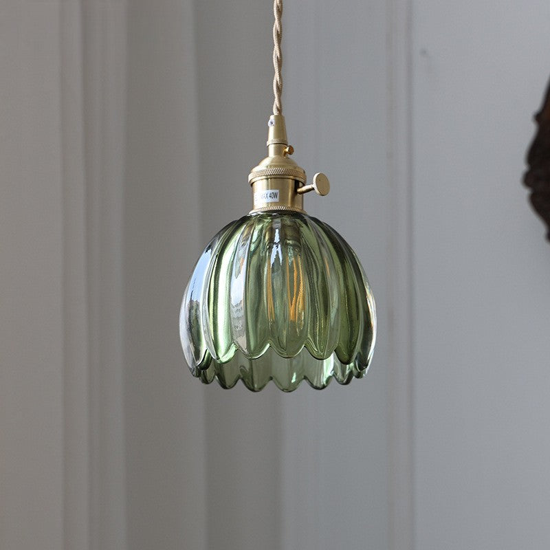 Traditional Japanese Glass Hanging Lamp - Lusomart