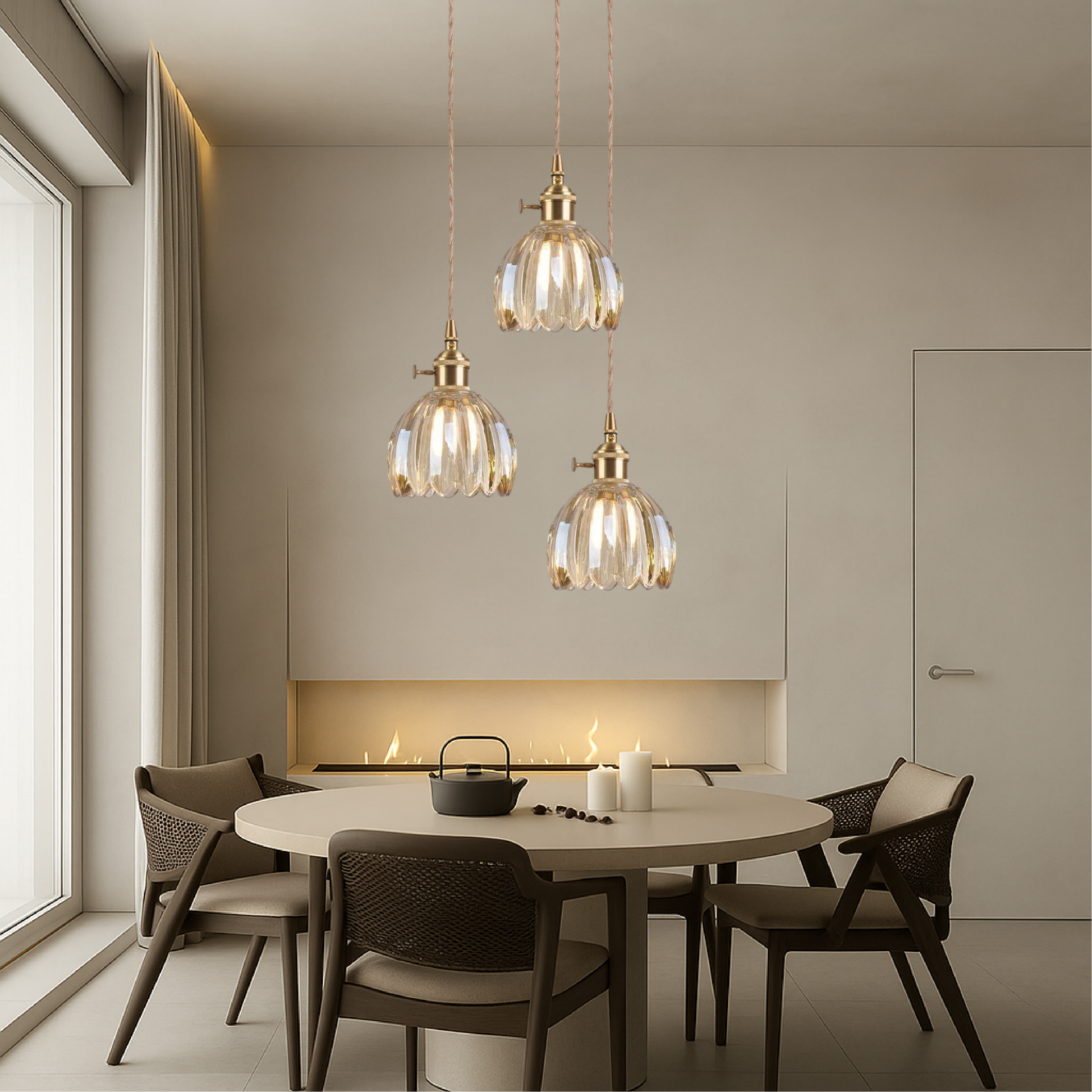 Aeruna | Vintage Japanese Glass Pendant Lamp for Classic Decor 3