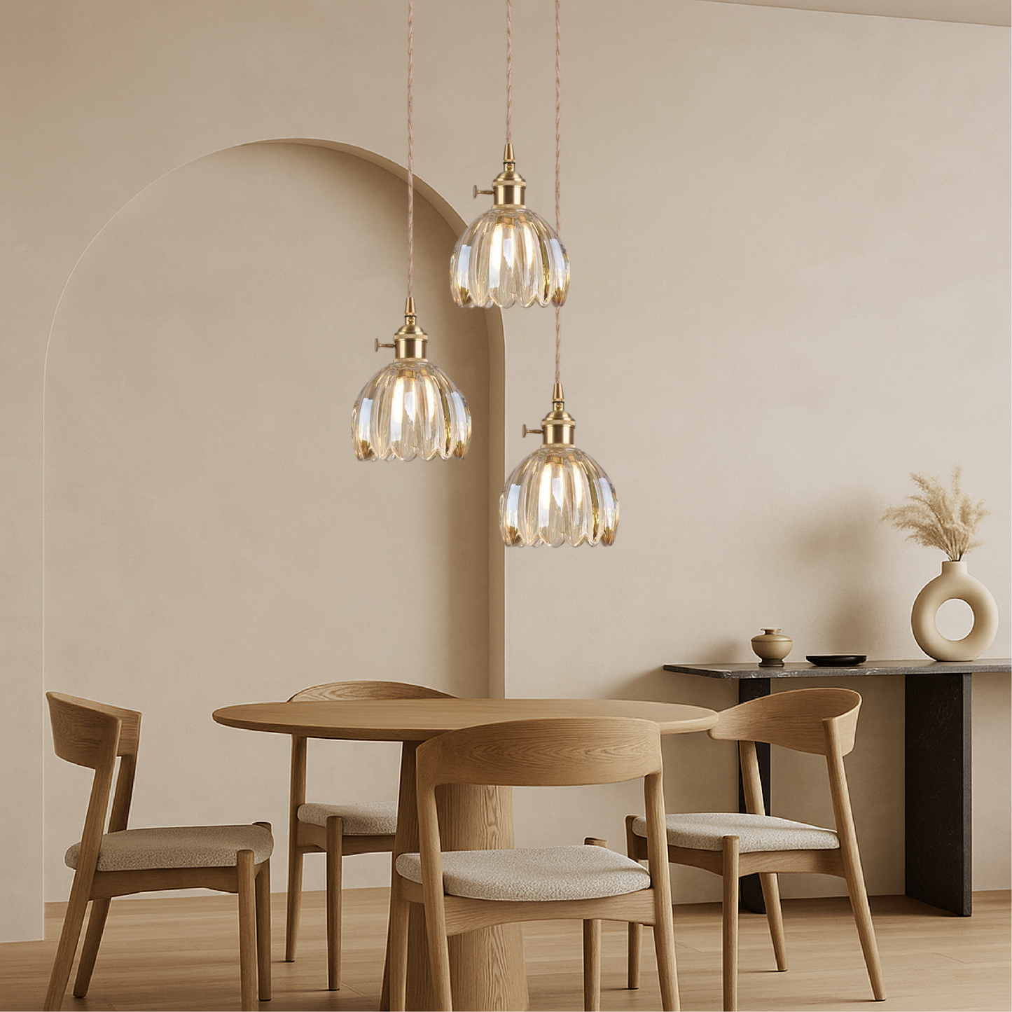 Aeruna | Vintage Japanese Glass Pendant Lamp for Classic Decor 4