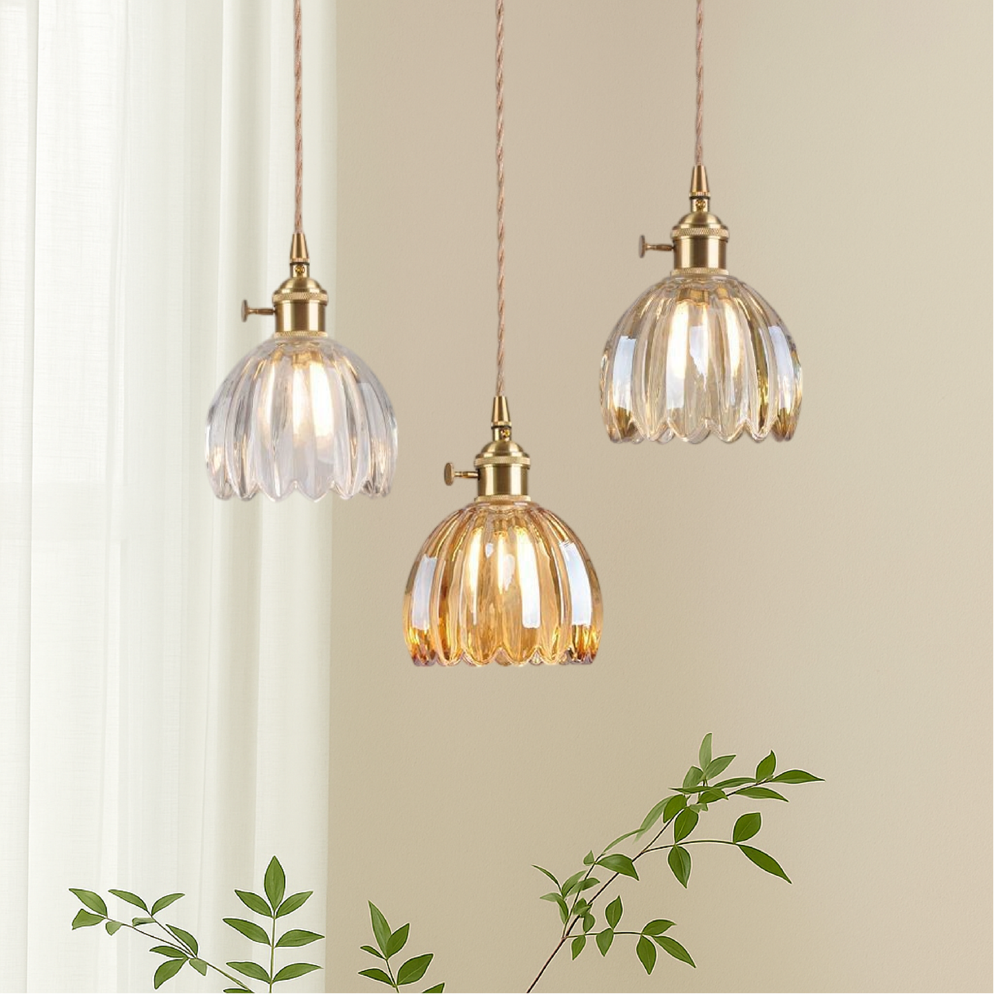 Aeruna | Vintage Japanese Glass Pendant Lamp for Classic Decor 5