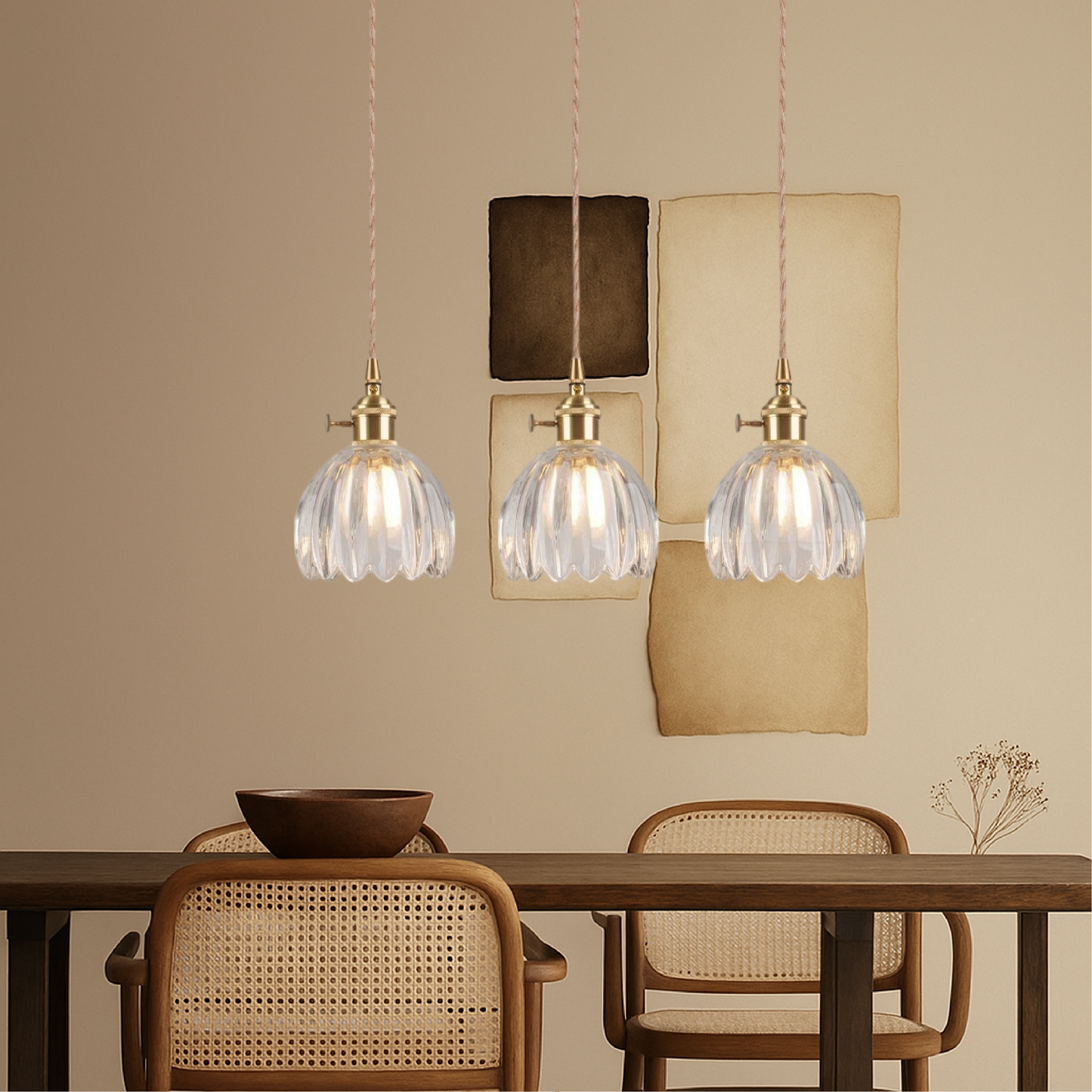 Aeruna | Vintage Japanese Glass Pendant Lamp for Classic Decor 6