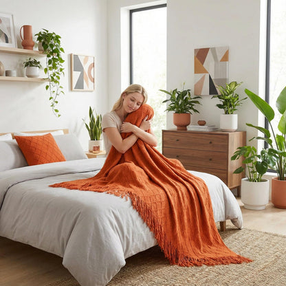 Cozy Plush Throw Blanket For Warm Home Decoration