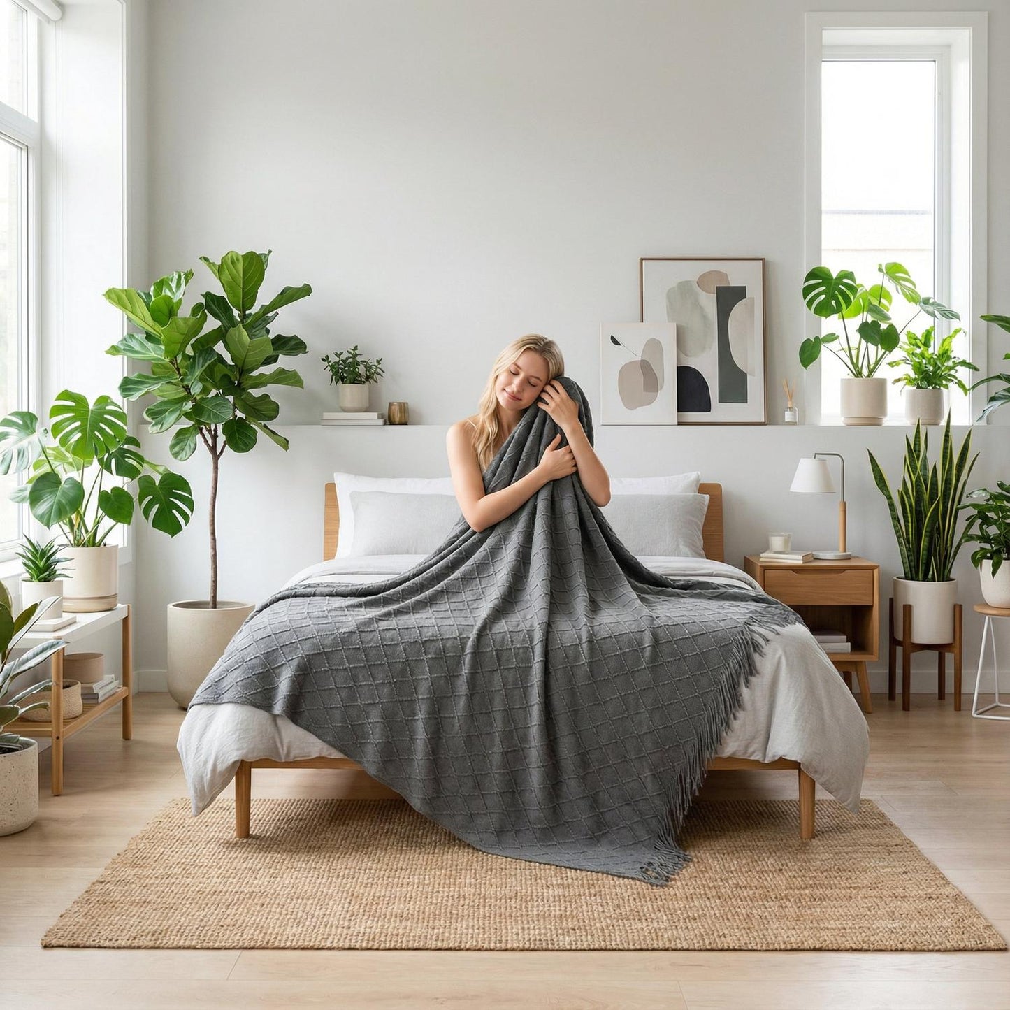Cozy Plush Throw Blanket For Warm Home Decoration