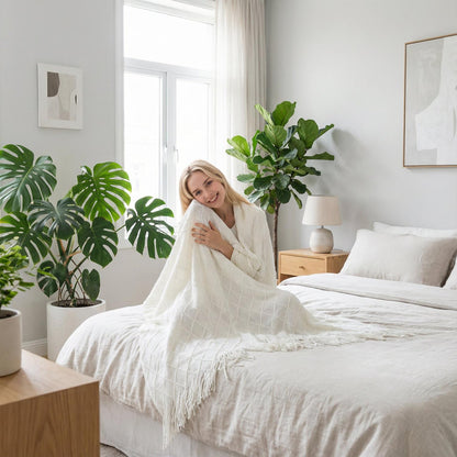 Cozy Plush Throw Blanket For Warm Home Decoration