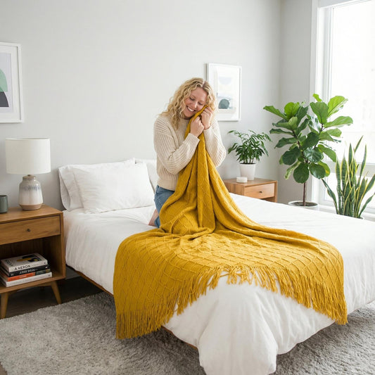 Cozy Plush Throw Blanket For Warm Home Decoration - Lusomart