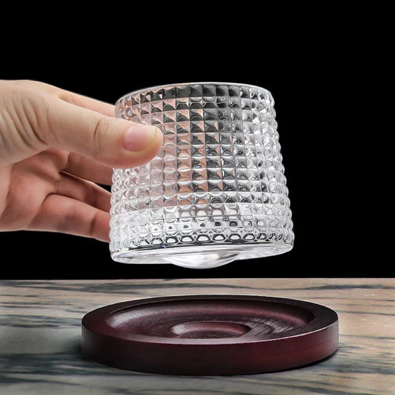 AetherGlass | Elegant Rotating Crystal Whiskey Glass Set for Enhanced Experience 4