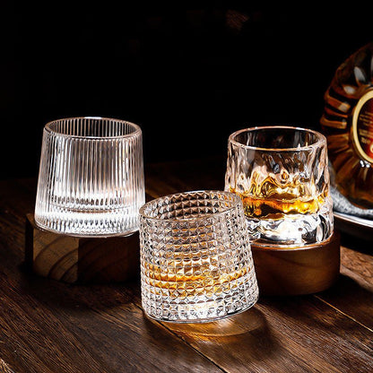 AetherGlass | Elegant Rotating Crystal Whiskey Glass Set for Enhanced Experience 5