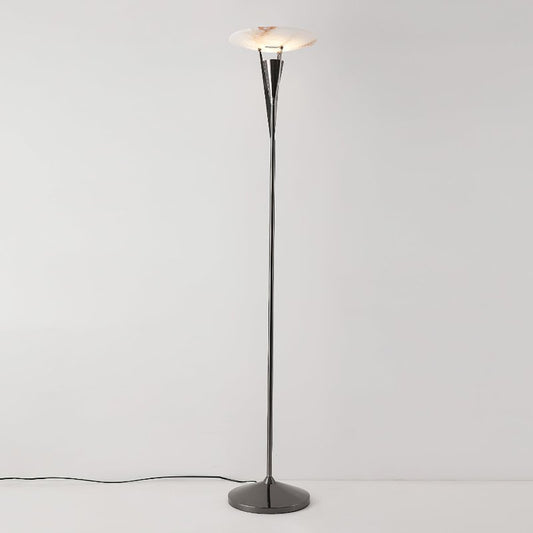 Stylish Floor Lamp with Round Metal Base - Lusomart