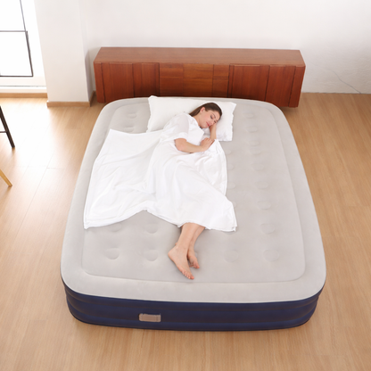 Comfortable Inflatable Double Camping Air Mattress Bed - Lusomart