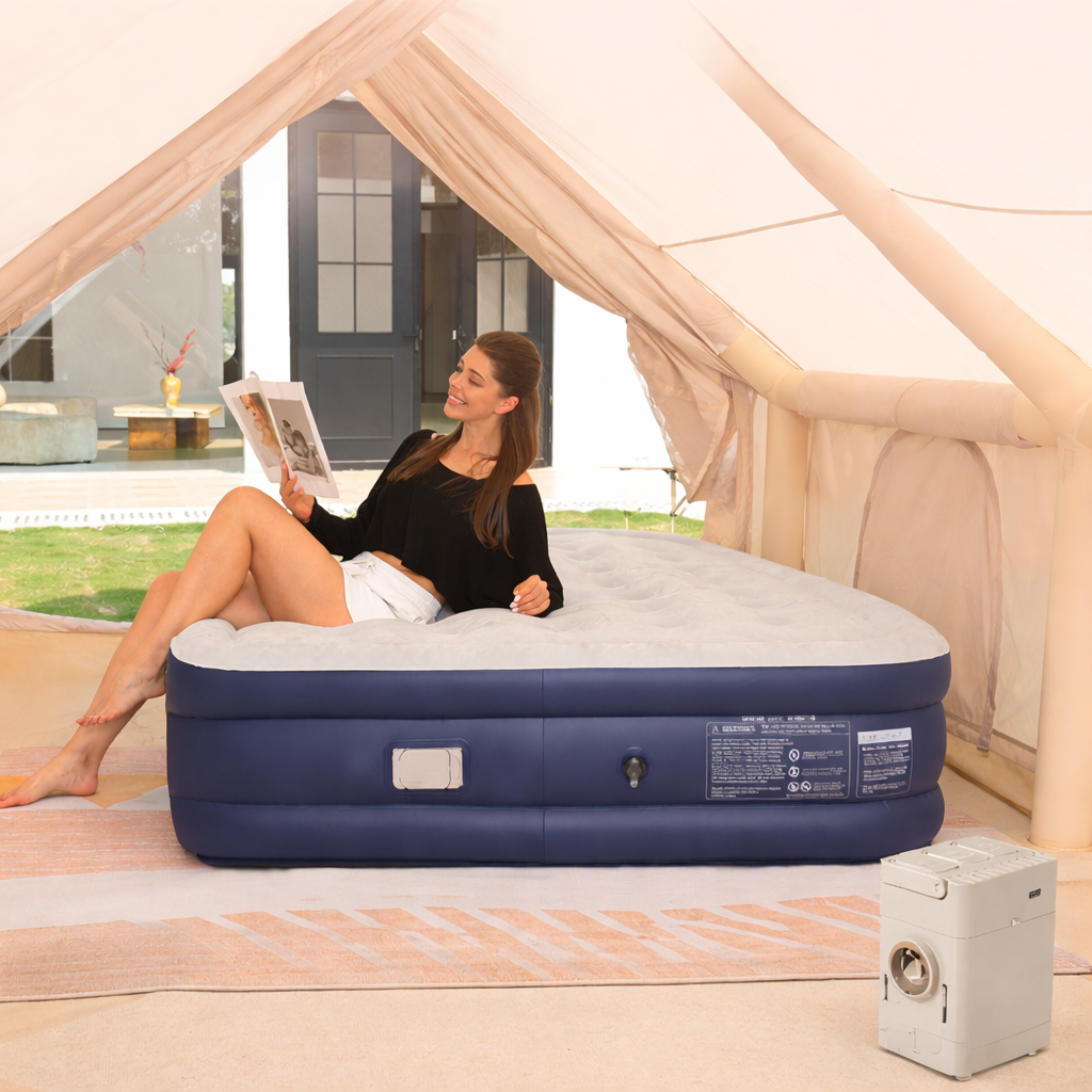 Comfortable Inflatable Double Camping Air Mattress Bed
