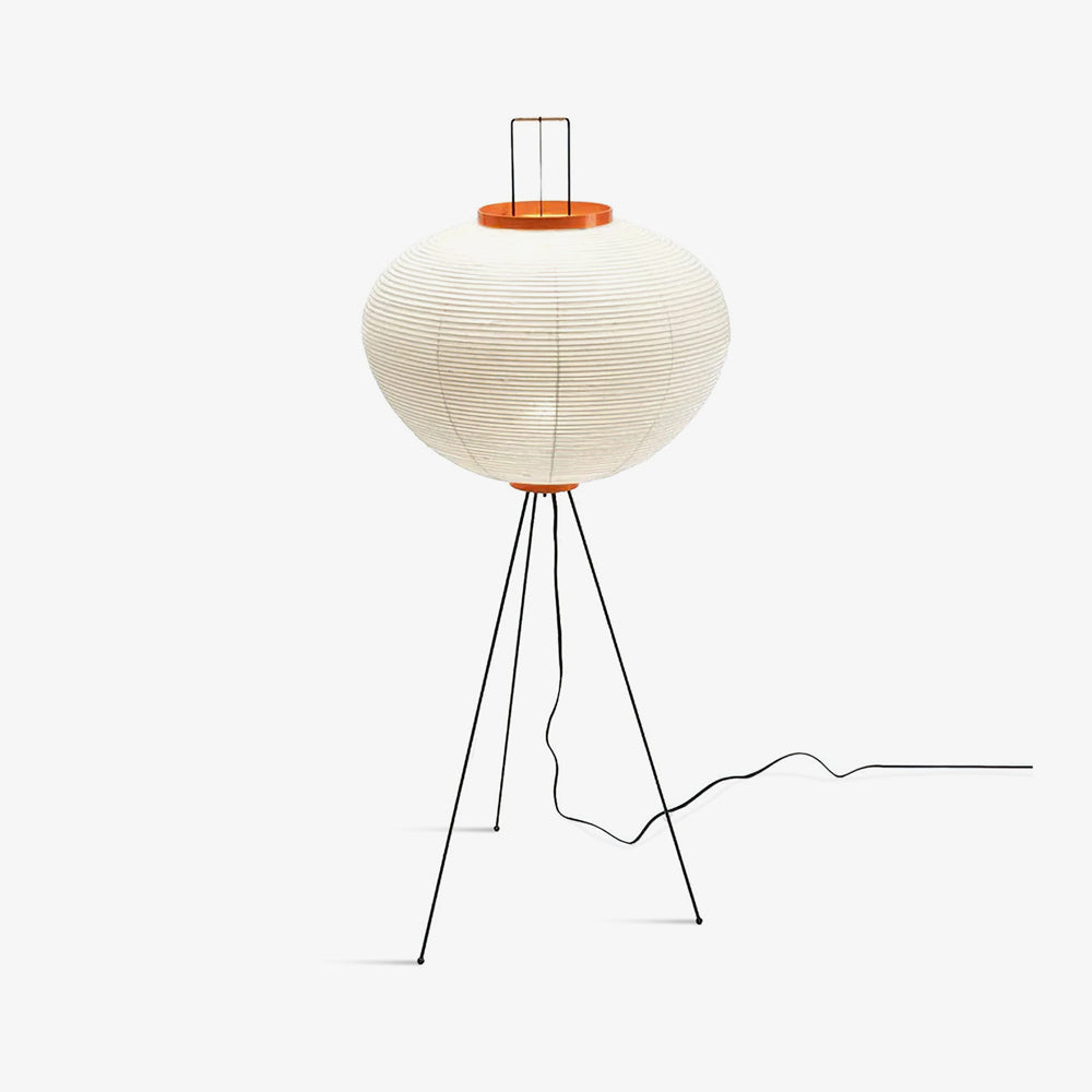 Warm White Paper Floor Lamp with Soft Lighting