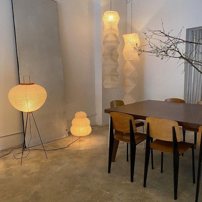 Asian Style Rice Paper Floor Light