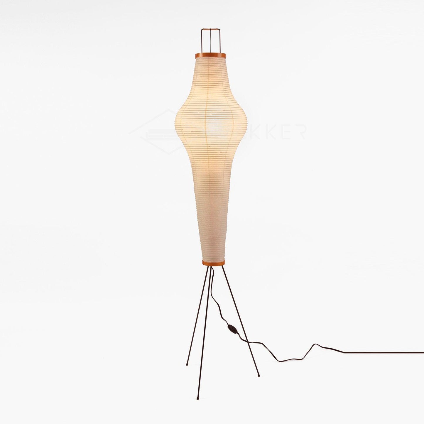Warm White Paper Floor Lamp with Soft Lighting
