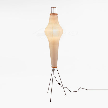 Warm White Paper Floor Lamp with Soft Lighting