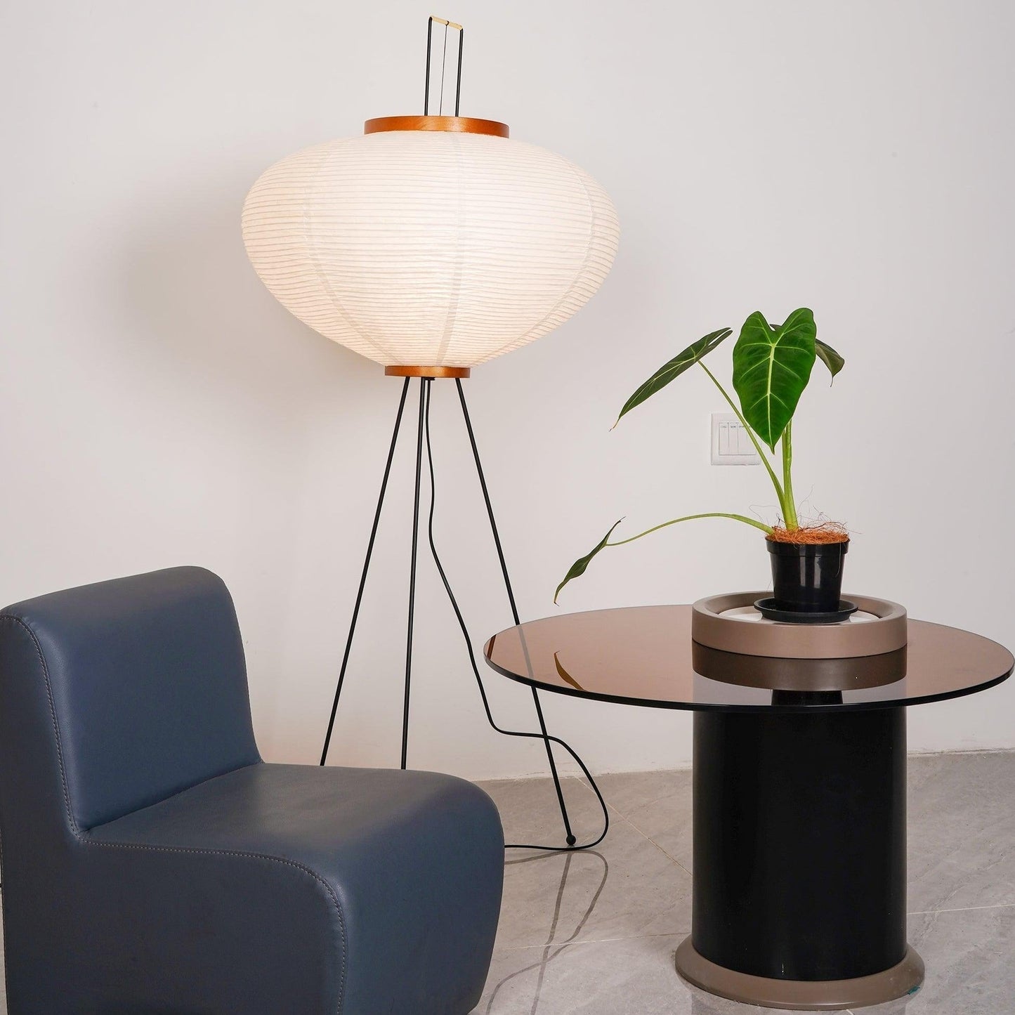 Asian Style Rice Paper Floor Light